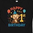 thumbnail image 4 of Inktastic Happy 1st Birthday Monkey Party Theme Boys or Girls Baby T-Shirt, 4 of 5