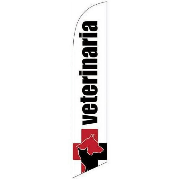 Veterinaria Advertising Feather Flag Banner Swooper, Replacement Flag Only
