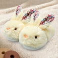 thumbnail image 2 of WZEIIOT Toddler Kids Boys Slippers Winter Cute Rabbit Fuzzy Shoes Unisex Cozy Indoor Outdoor Soft Warm Plush Slippers Comfortable Footwears Us Size:9, 2 of 3