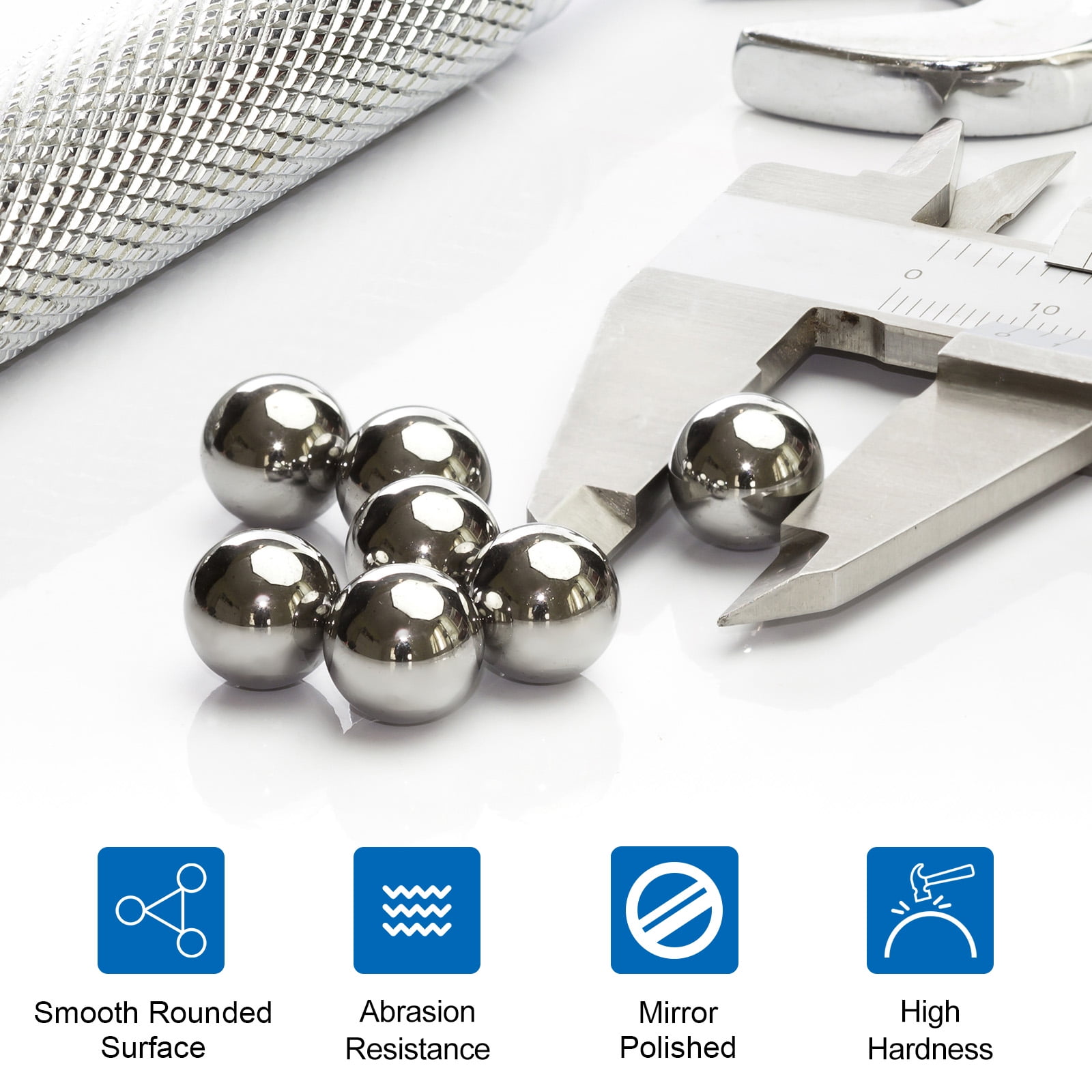20Pack 17mm Bearing Balls, Solid Carbon Steel G1000 Precision Balls for Bearings Bicycles Casters Automotive Part and DIY (Mirror Polished)