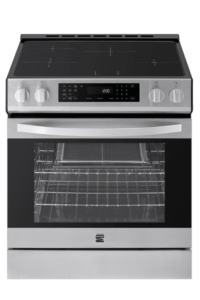 Kenmore 5.6 cu. ft. Front-Control 4 Induction Element Electric Range Stove with Dual Ring Elements, Self-Clean Oven, Precision Set Controls