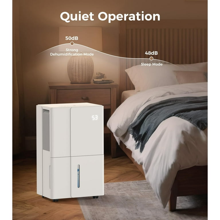 KISSAIR 50 Pint Dehumidifier for Basement/Garage, 3000 Sq