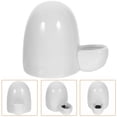 thumbnail image 5 of Comedero automático de cerámica para mascotas pequeñas, 200 ml, bebedero para hámsteres, conejos, dispensador de agua, suministros autodispensables (blanco), 5 of 5