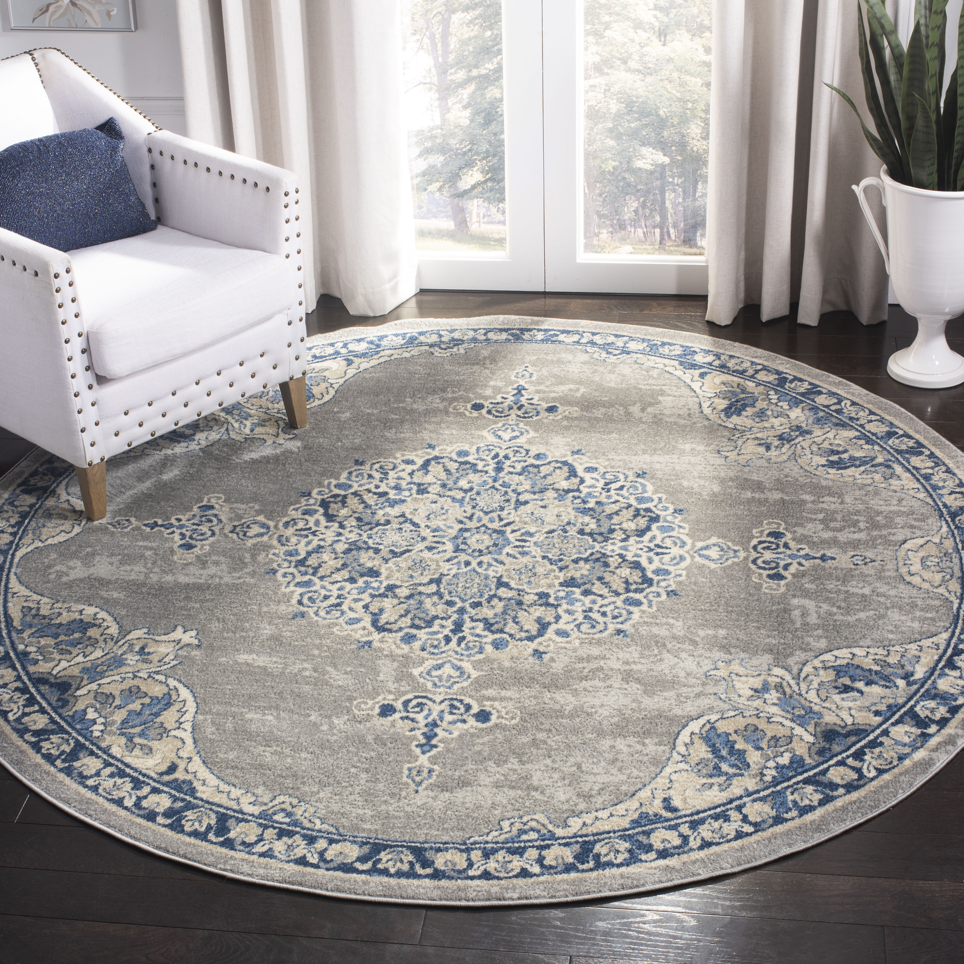 Safavieh Brentwood Harland Floral Bordered Area Rug or Runner Walmart