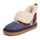 thumbnail image 1 of Dearfoams Moritz - Pantuflas peludas para mujer, para interior/exterior, Azul Marino Multi, 25 cm, 1 of 6