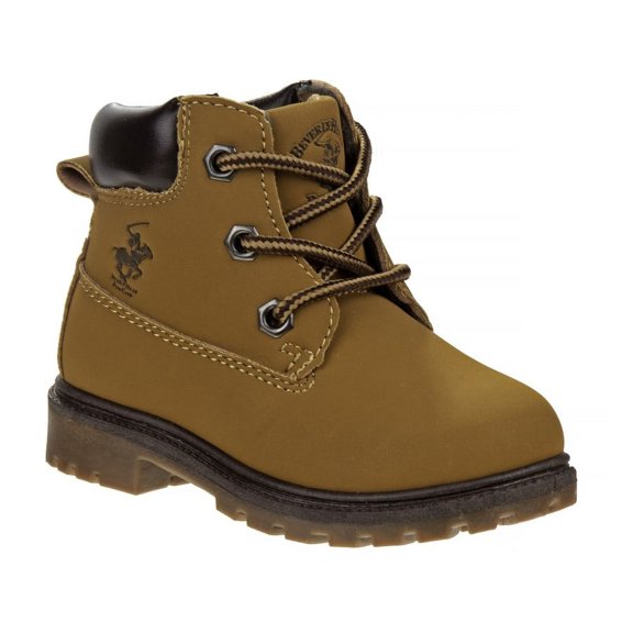 Beverly Hills Polo Club Lace-up Girls Construction Boots for Outdoor Activities