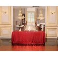 thumbnail image 4 of GFDYREE Nappe à Paillettes, Décoration de Fête de Mariage de Noël, Dessus de Table Rectangulaire, 60"x102 Pouces, Rouge Foncé, 4 of 7