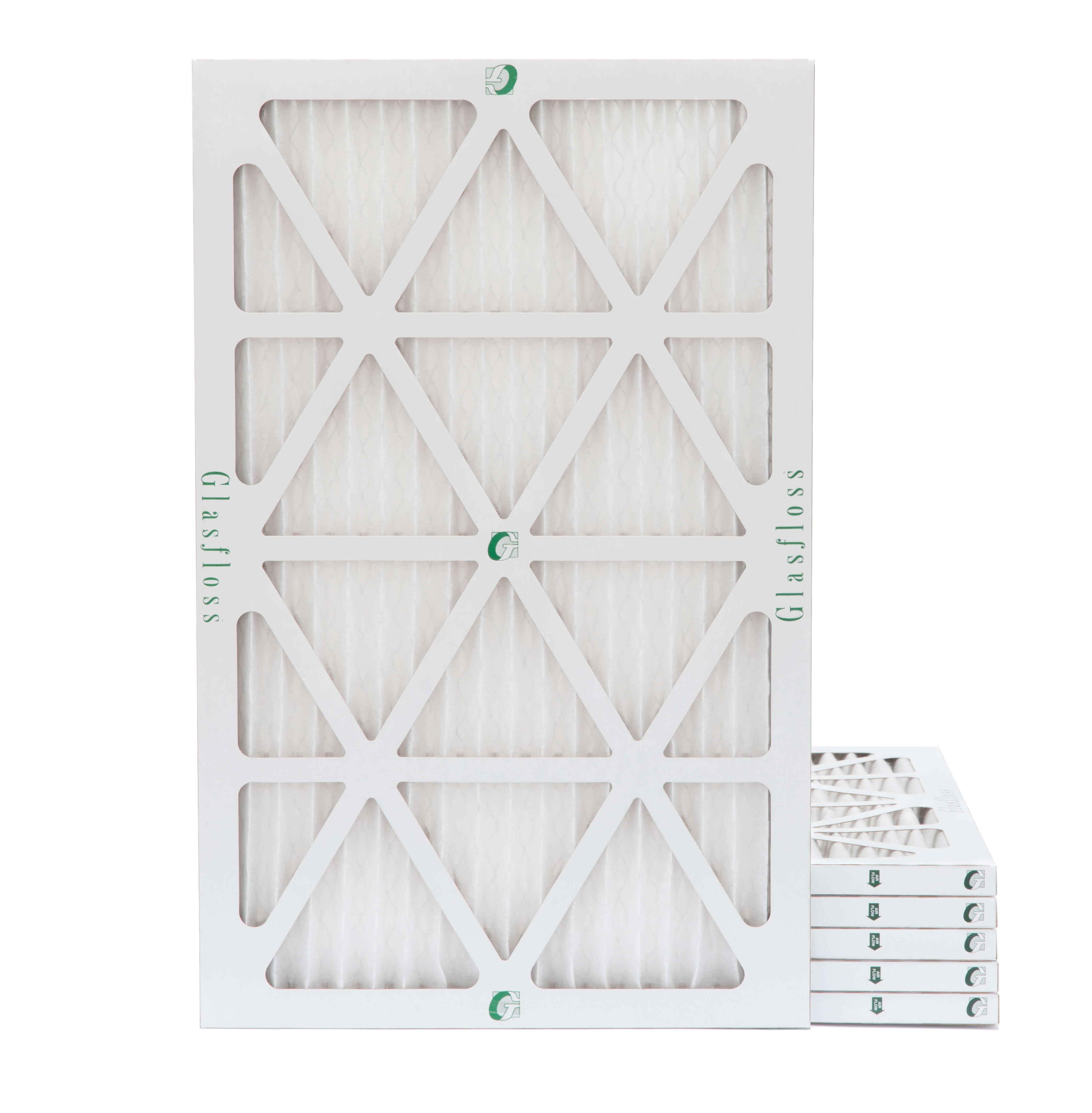 16x25x1 MERV 8 Pleated AC Furnace Air Filters. 6 Pack
