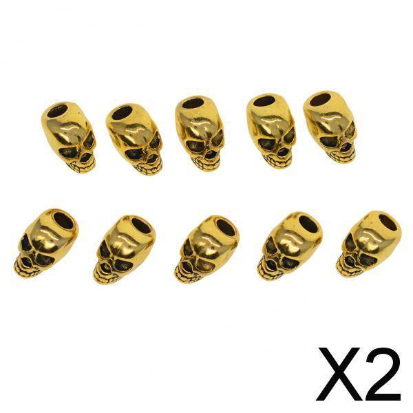 Cuentas espaciadoras 3D con agujero grande 10 piezas perfecl