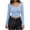 Light Blue, variant on Plebaso Women's Crop Tops Ribbed Long Sleeve T Shirts Square Neck Slim Going out Shirts for Women