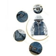 thumbnail image 5 of lnmuld Kids Coats Durable Denim Jacket for Boys with Adjustable Hood Classic Casual Coat for Kids and Youth Size:7-8 Years, 5 of 9