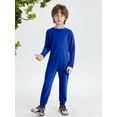 thumbnail image 5 of inlzdz Special Needs Adaptive Clothing for Children Cotton Long Sleeve Anti-strip Jumpsuit Onesie Royal Blue 14, 5 of 7