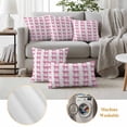 thumbnail image 5 of Pink Bow Ribbon Outdoor Pillow Covers 26x26 Set of 2,Waterproof Patio Throw Pillowcase Protectors,Bowknot Bow Tie Aesthetics Minimalist Decorative Pillow Shams Cushion Covers for Seat Bed Couch Sofa, 5 of 8