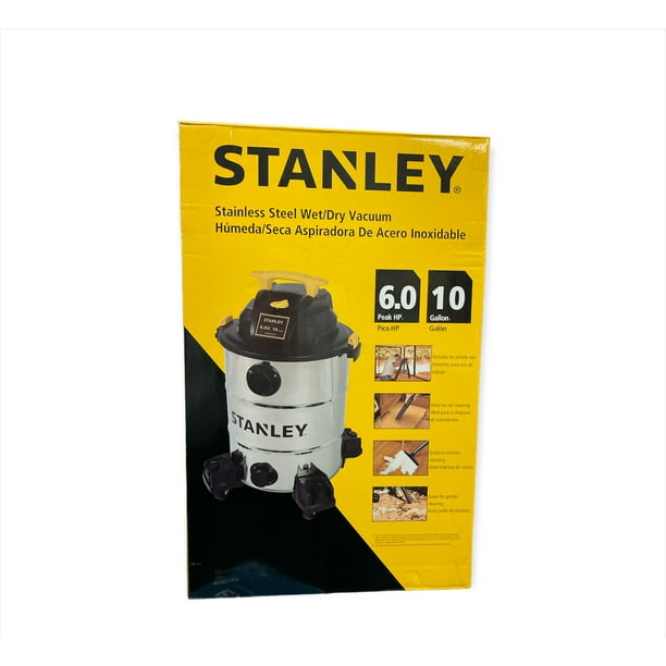 Stanley 10 Gal 6 0 Peak Hp Stainless Steel Wet Dry Vacuum