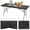 Black Ratten, variant on 6FT Folding Table | Black | Portable Plastic Table with Carry Handle | Waterproof & Foldable Table Design | Steel Frame with Lock | for Events, Camping, Indoor & Outdoor Use