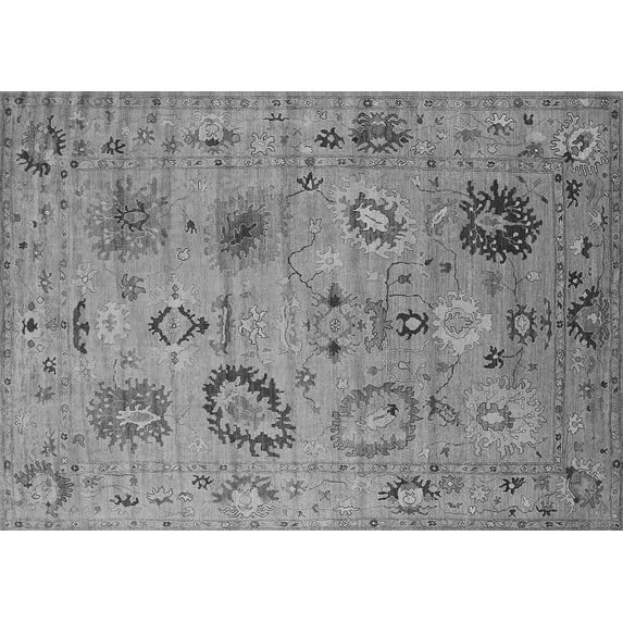 Ahgly Company Indoor Rectangle Oriental Gray Industrial Area Rugs, 6' x 9'