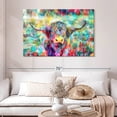thumbnail image 2 of Elephant Stock Colourful Highland Cow Wall Art - Horizontal Canvas Wall Art - Living Room Wall Decor - Animal Canvas - Gray And Brown Decor - 48" x 32", 2 of 8
