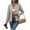 Beige, variant on Women's Vintage Tweed Plaid Blazer Long Sleeve Jacket Notch Open Front Stand Collar Fully Lined Casual Business Trendy Elegant Work Office Coat Cropped Blazer Jacket Plaid Notch Outfits Outwear