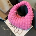 thumbnail image 2 of Women Quilted Hobo Dumpling Bag Soft Bubbles Cloud Shoulder Bag Design Handbag Padded Nylon Top Handle Puffy Tote Bag Purse 2023, 2 of 5