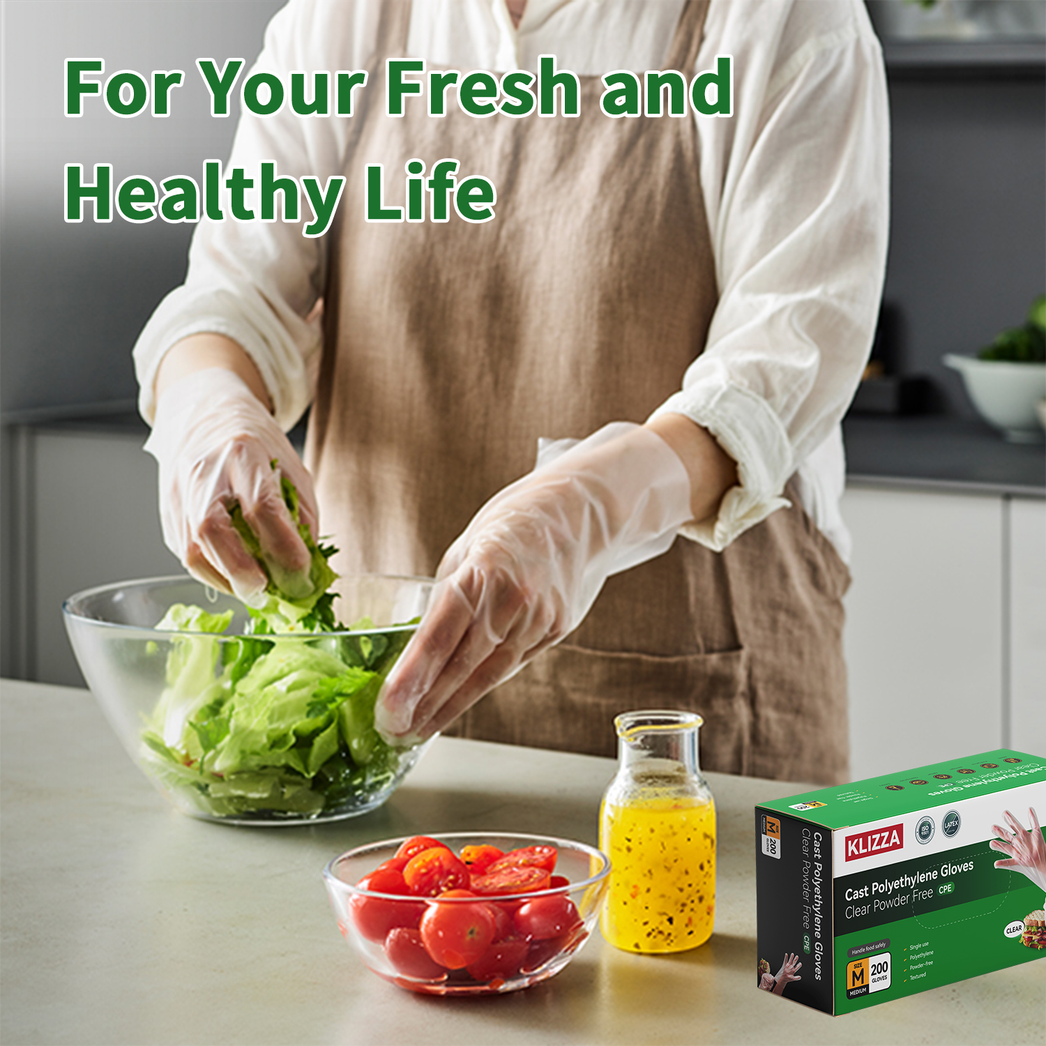 600Pcs Food Prep Gloves Disposable, Clear Plastic Gloves Food Grade Waterproof, Oil-Resistant, Ambidextrous, Safe for Kitchen Cooking, Food Handling(S Size)