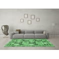 thumbnail image 3 of Ahgly Company Indoor Square Abstract Emerald Green Modern Area Rugs, 6' Square, 3 of 4