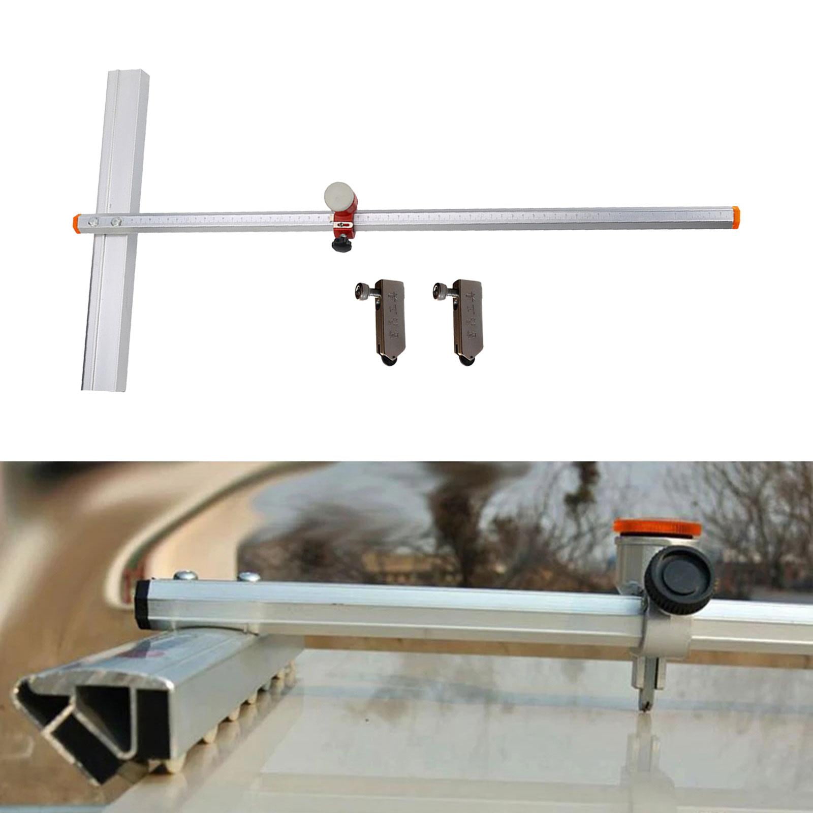 Glass Cutter T Shaped Professional with DIY Cutting Breaking 63cm Lightweight Hand Tool Ceramic Cutting Tool for Tiles Mirrors