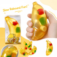 thumbnail image 4 of Vaseline Fruits Bananas Squishy Squeeze Fidget Play Toy, Effective Stress Calming Decompression Toy, Hand‑held Portable Sensory Toy for Kids and Adults, Daily Entertainment(1PCS), 4 of 9