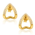 thumbnail image 2 of Sterling Silver 18K Gold Plated Triangle Wrap Earrings, 2 of 7