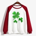 thumbnail image 4 of Bowake Chandail en Molleton pour Femmes de la Saint-Patrick Imprimé Col Rond Manches Longues Raglan Haut Décontracté Ample, 4 of 4