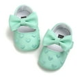 thumbnail image 5 of Infant Baby Girls Soft Sole Bowknot Princess Wedding Dress Mary Jane Flats Prewalker Newborn Light Baby Sneaker Shoes, 5 of 6