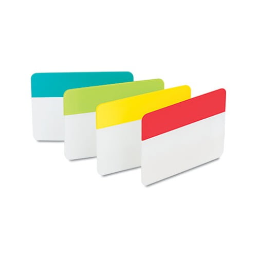 2 and 3 Tabs 1/5-Cut Tabs, Assorted Colors, 2" Wide, 24/Pack