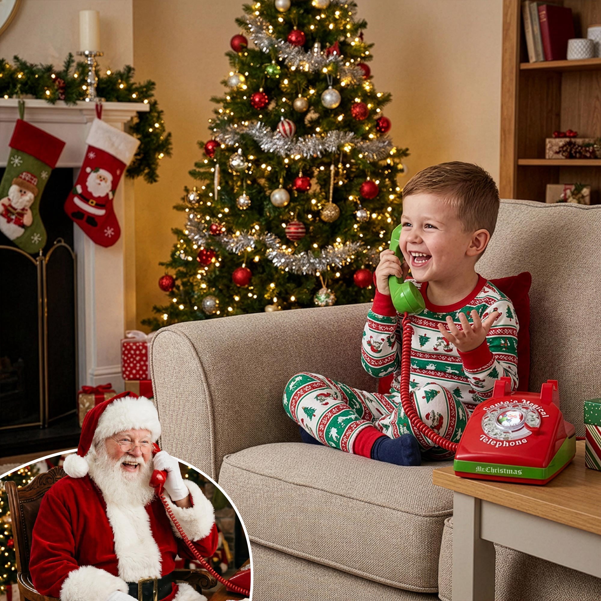 Mr. Christmas 8 in. Santa's Magical Telephone
