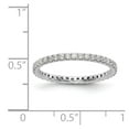 thumbnail image 5 of 14K White Gold Ring Band Eternity Diamond Round Polished U Shared Prong 1 2ct , Size 8, 5 of 5