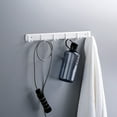 thumbnail image 2 of Franklin Brass 19.29 In. Steel Sheet Metal Rail With 6 Hooks, White, 2 of 9