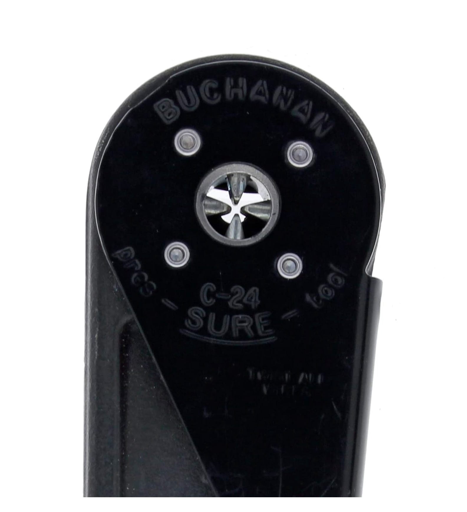 INDUSTRIES INC. C24 Four-Way Crimp Tool – Spring Loaded, Fingertip Adjustment Wire Crimper for Two Connector Sizes
