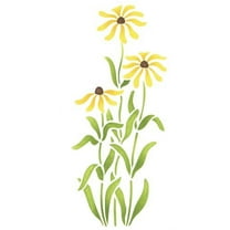 Black-eyed Susans Flower Wall Stencil SKU #757 by Designer Stencils