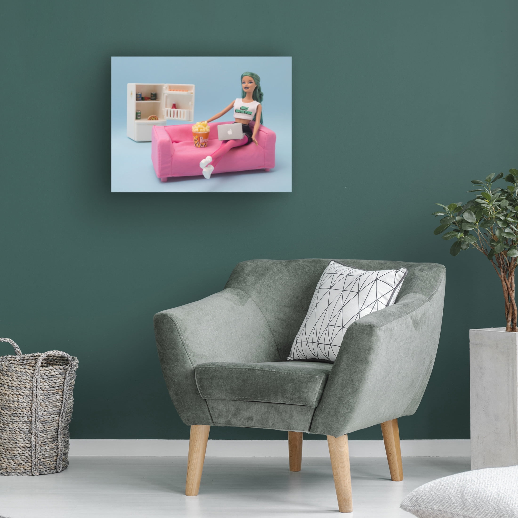 Canvas Wall Art - Julia Ramiro 'Porn' Wall Art for Living Room, Bedroom, or Office Décor by Trademark Fine Art - 32 x 24 Inches