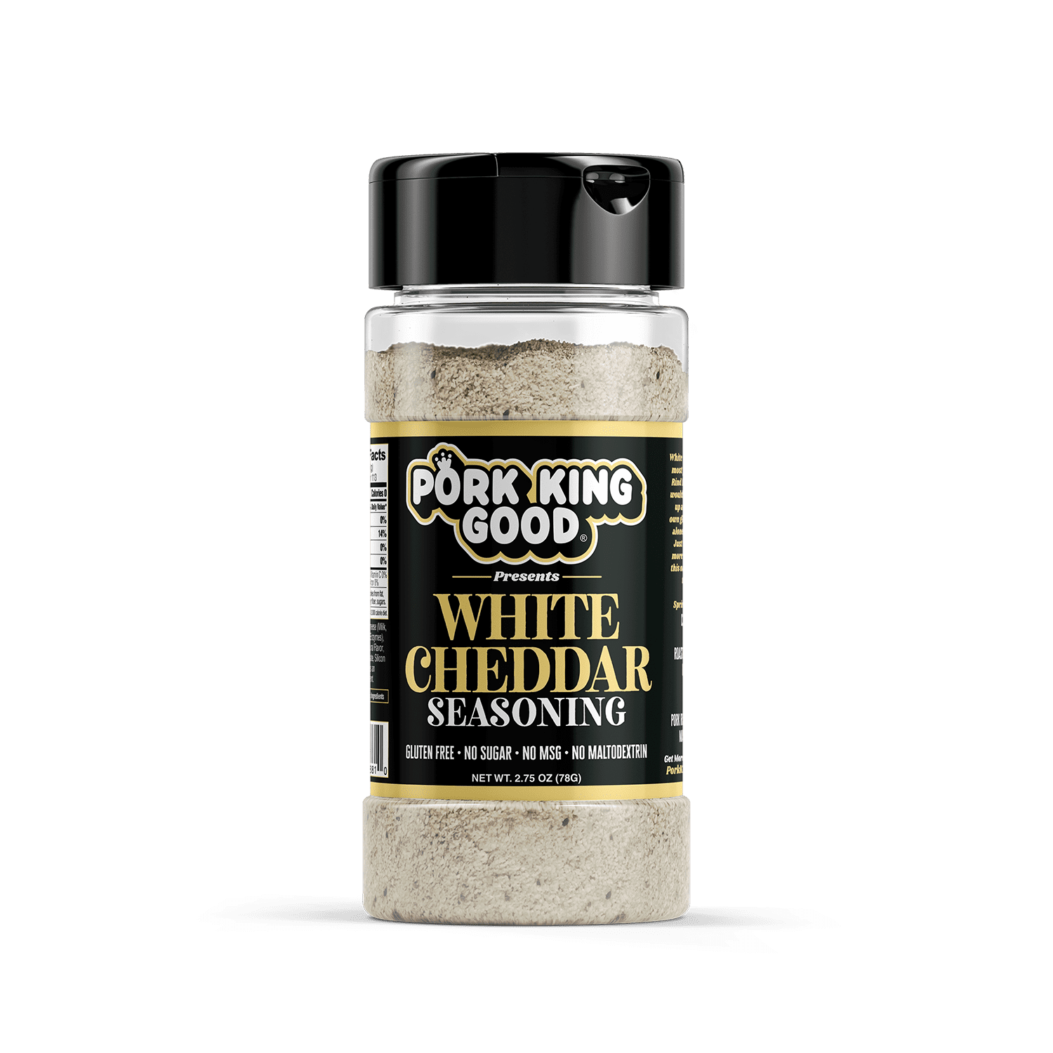 Pork King Good Seasoning: White Cheddar - Perfect for Cooking and Popcorn Seasoning - Keto Friendly, Paleo, No MSG, Gluten Free