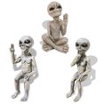 thumbnail image 2 of Ounissouiy Adorno de resina alienígena espacio exterior jardín estatua decoración espacio exterior jardín hogar figurita escultura Decoración Kits de decoración para fiestas No.03, 2 of 6