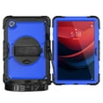 thumbnail image 2 of ELEHOLD Case for Lenovo Tab M11 11inch TB330FU TB330XU,Heavy Duty 3-Layer Protection Case Built-in Screen Protector 360° Rotating Kickstand Handstrap Shoulder Strap Shockproof Cover,Black+Blue, 2 of 8
