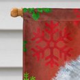 thumbnail image 3 of Carolines Treasures LH9351CHF 28 x 40 Po. Drapeau de Noël en Toile Flocons de Neige Rouges Old English Sheepdog - Taille Maison, 3 of 4