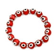 thumbnail image 2 of Bling Jewelry Womens Colorful Turkish Glass Bead Evil Eye Stretch Bracelet with Crystal Spacers, 2 of 5