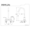 thumbnail image 2 of Kingston Brass GKB6491LL  GKB6491LL Water Saving Legacy Bar Faucet, Chrome, 2 of 2