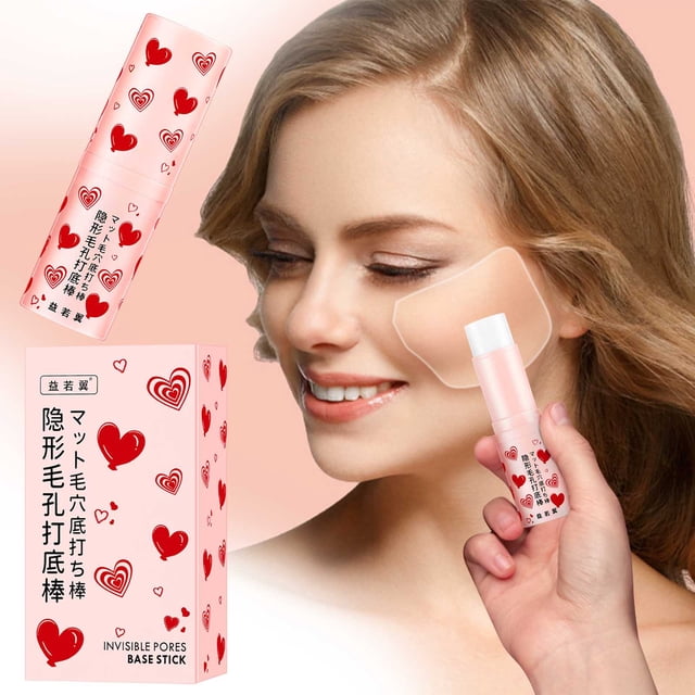 MAUXDA Invisible Pore Primer Stick Pore Eraser Long Lasting Waterproof Base Makeup Primer Stick Concealer Oil Control Facial Matte Primer Korean Cosmetic