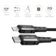 thumbnail image 4 of Cable USB-C a Lightning Trenzado 1.2m, Negro AceFast C1-01, 4 of 7