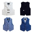 thumbnail image 2 of KYAIGUO Gilet de Costume Formel pour Garçons Tout-Petits 2-15 Ans Robe Classique à Col pour Mariage Fête, 2 of 6