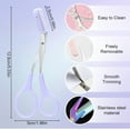 thumbnail image 2 of Eyebrow Trimmer Scissor, 2025 New 2 in 1 Eyebrow Scissors with Comb, Curved Eye Brow Razor, Non-Slip Stainless Steel Facial Hair Removal Accessories Makeup Tool, 2 of 7