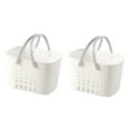 thumbnail image 4 of Set of 2 Plastic Tote Shower for Cleaning Supplies Foldable Organizer Grey, 4 of 8