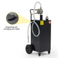 40 Gallon Gas Caddy, Portable Fuel Caddy With Wheels and Pump, Manual Fueling Nozzle & 360