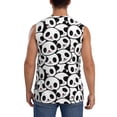 thumbnail image 4 of Goofa Cute Panda Printed Men's Sleeveless T-Shirt - Athletic Gym Workout Tank Top for Men - Moisture-Wicking, UPF 30+ Quick-Dry Muscle Tee-Medium, 4 of 8